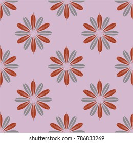 New color seamless pattern with many flower.