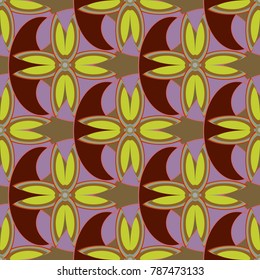 New color seamless pattern with many flower.
