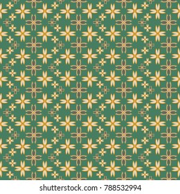 New color seamless pattern with many flower.
