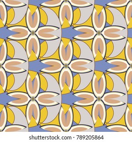 New color seamless pattern with many flower.