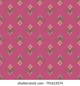 New color seamless pattern with many flower.