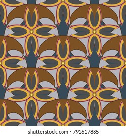 New color seamless pattern with many flower.