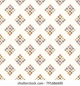 New color seamless pattern with many flower.