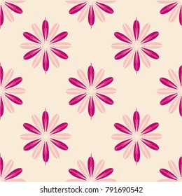 New color seamless pattern with many flower.