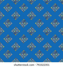 New color seamless pattern with many flower.