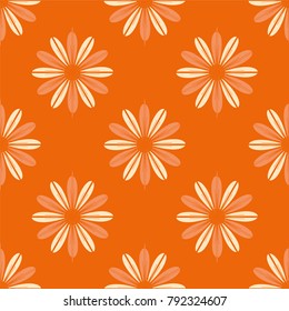 New color seamless pattern with many flower.