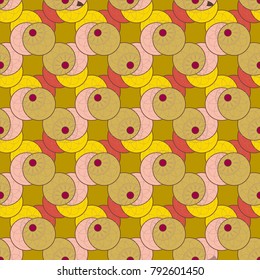 New color seamless pattern with many flower.