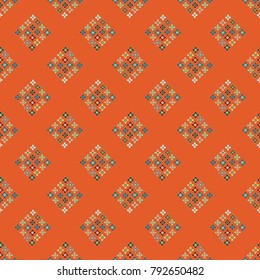 New color seamless pattern with many flower.