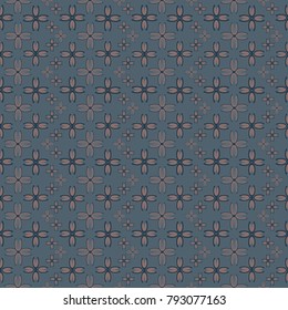 New color seamless pattern with many flower.