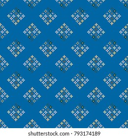 New color seamless pattern with many flower.