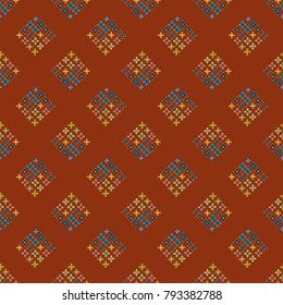 New color seamless pattern with many flower.