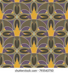 New color seamless pattern with many flower.