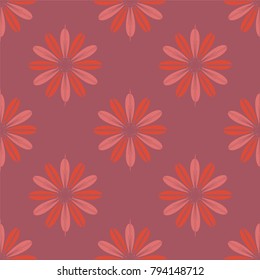 New color seamless pattern with many flower.