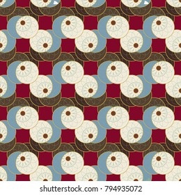 New color seamless pattern with many flower.
