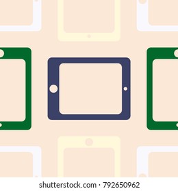 New color seamless pattern with tablet PC.