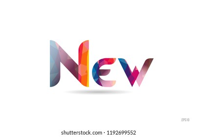 new colored rainbow word text suitable for card, brochure or typography logo design