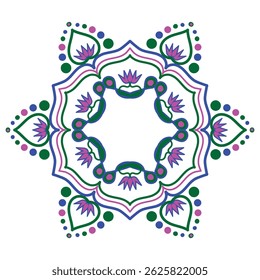 New colorful delicate mandala design
