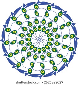 New colorful delicate mandala design