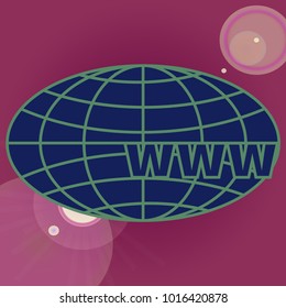New colorful icon with WWW globe.