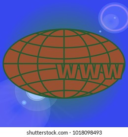 New colorful icon with WWW globe.