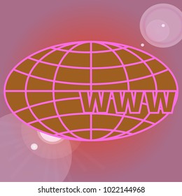 New colorful icon with WWW globe.