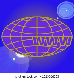 New colorful icon with WWW globe.