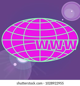 New colorful icon with WWW globe.