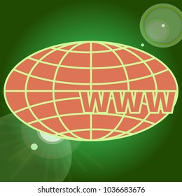 New colorful icon with WWW globe.