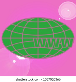 New colorful icon with WWW globe.