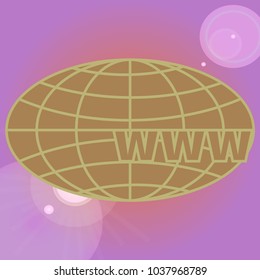 New colorful icon with WWW globe.