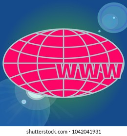 New colorful icon with WWW globe.