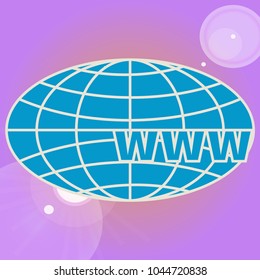 New colorful icon with WWW globe.