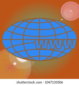 New colorful icon with WWW globe.