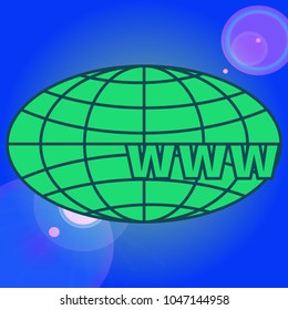 New colorful icon with WWW globe.