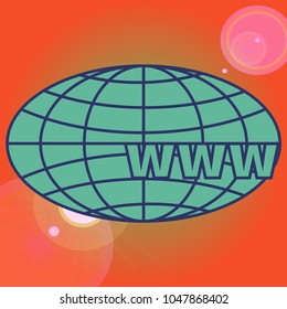 New colorful icon with WWW globe.