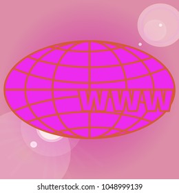New colorful icon with WWW globe.