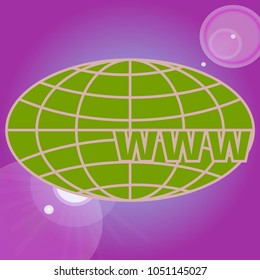 New colorful icon with WWW globe.