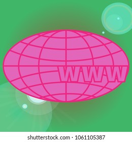 New colorful icon with WWW globe.