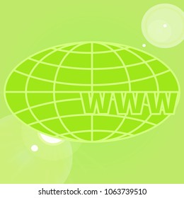 New colorful icon with WWW globe.