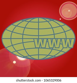 New colorful icon with WWW globe.