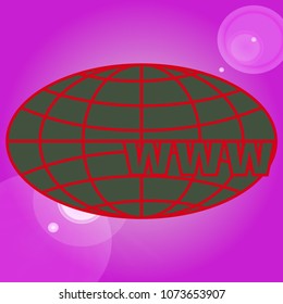New colorful icon with WWW globe.