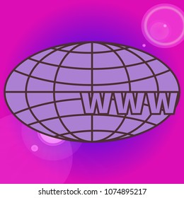 New colorful icon with WWW globe.