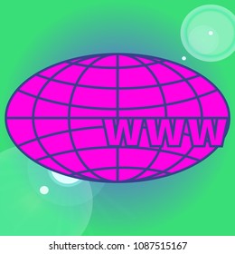 New colorful icon with WWW globe.