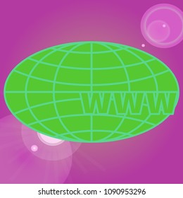 New colorful icon with WWW globe.