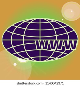 New colorful icon with WWW globe.