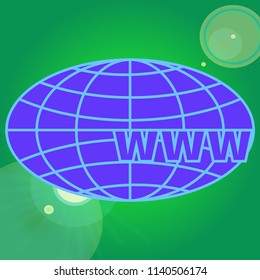 New colorful icon with WWW globe.