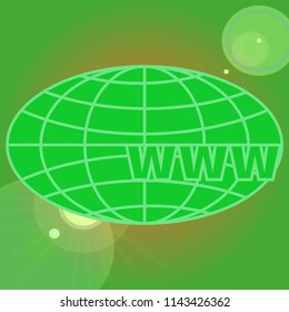 New colorful icon with WWW globe.