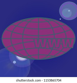 New colorful icon with WWW globe.