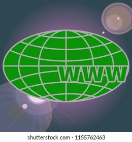 New colorful icon with WWW globe.