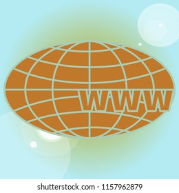New colorful icon with WWW globe.
